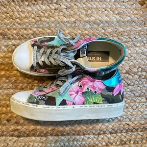 Golden Goose Hi Star, Size 38, US 8, Multi color sneaker